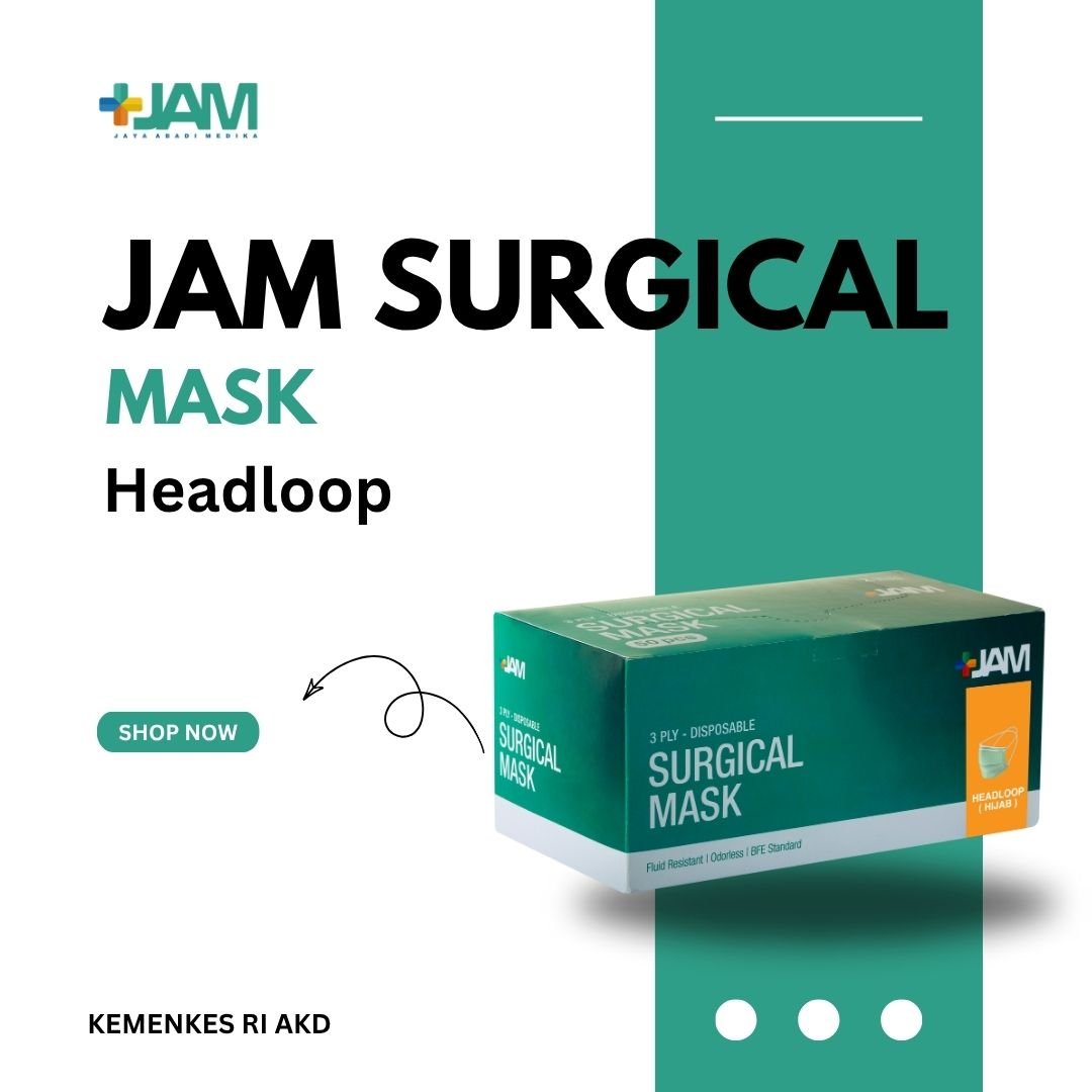 JAM 3 ply Surgical Mask Headloop